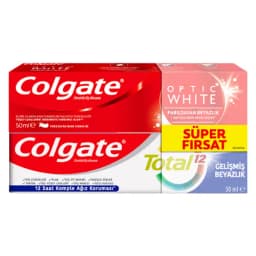 Colgate Optic & Total Advanced White Diş Macunu Paketi (2 Ürün)