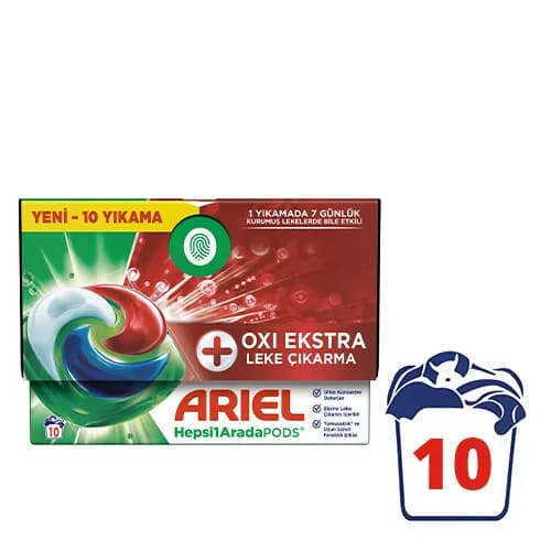 Ariel Hepsi1Arada PODS® Oxi Extra Beyazlar ve Renkliler