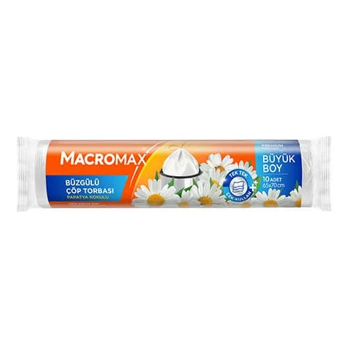 Macromax Büzgülü Çöp Torbası Papatya Büyük Boy