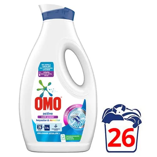 Omo Sıvı Deterjan Cold Power Beyazlar ve Renkliler 26 Yıkama
