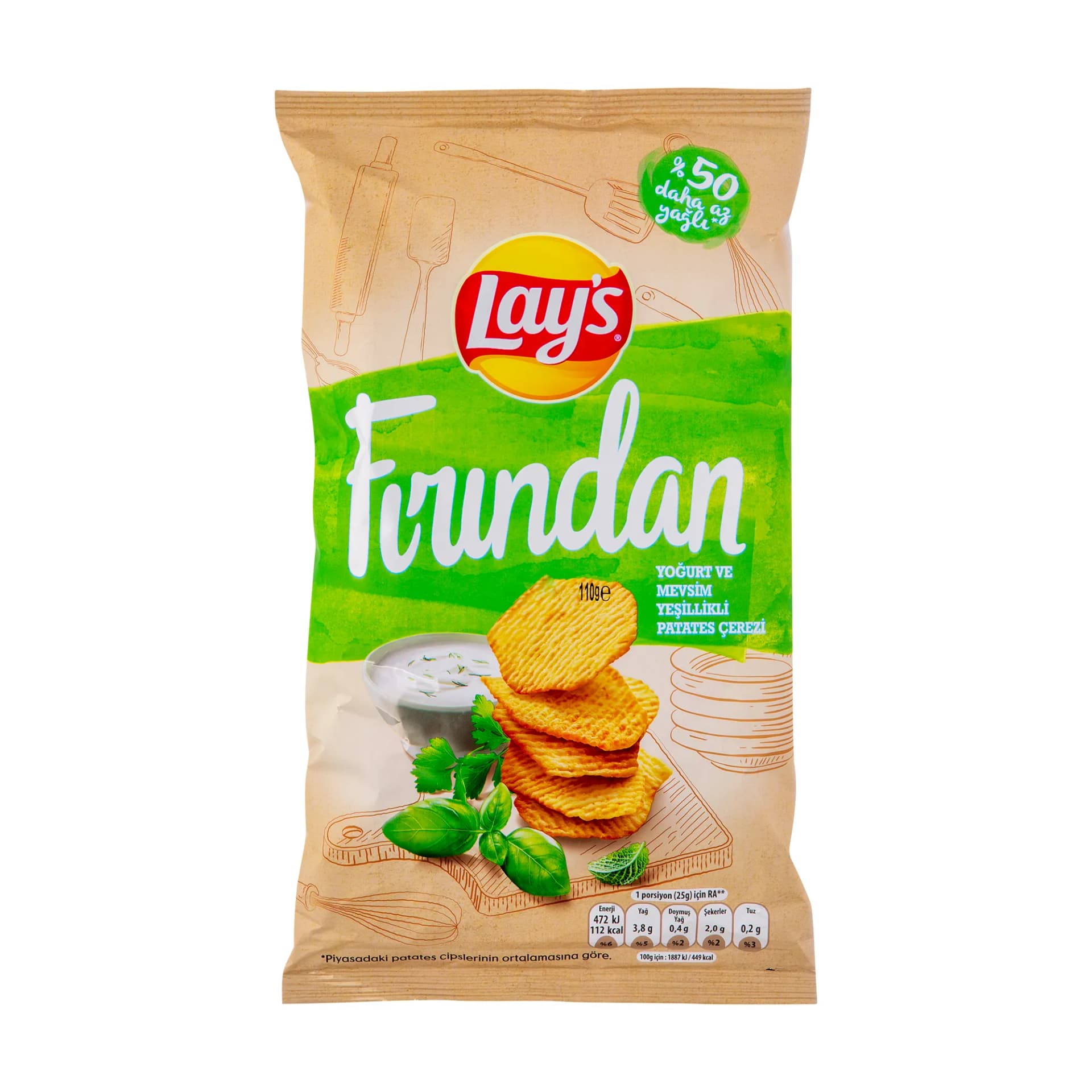 Lay’s Fırından Yoğurt Mevsim Yeşillikli Patates Çerezi Süper Boy