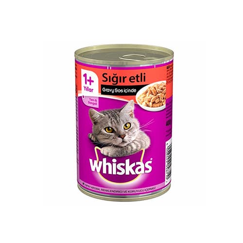 Whiskas Konserve Sığır Etli Kedi Maması