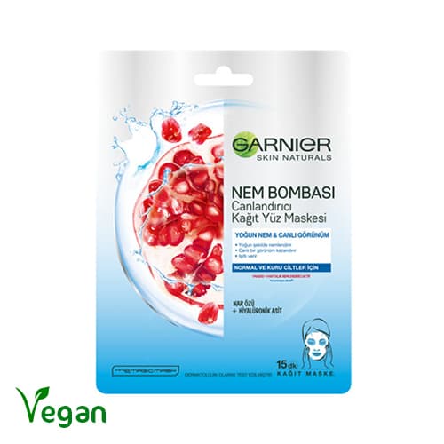 Garnier Nem Bombası Canlandırıcı Kağıt Yüz Maskesi
