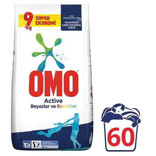 Omo Toz Çamaşır Deterjanı Active 60 Yıkama