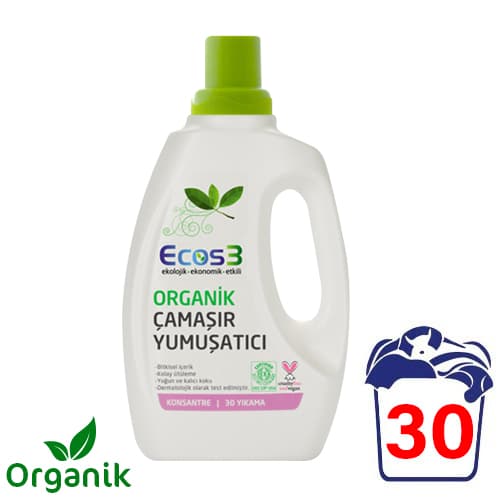 Ecos3 Organik Çamaşır Yumuşatıcısı 30 Yıkama