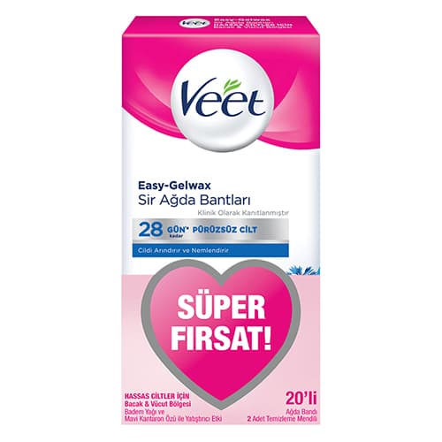 Veet Easy-Gelwax Hassas Ciltler Soğuk Ağda Bandı