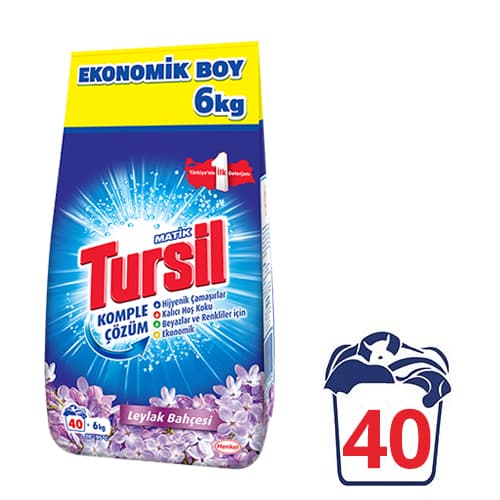 Tursilmatik Toz Çamaşır Deterjanı Leylak Bahçesi 40 Yıkama