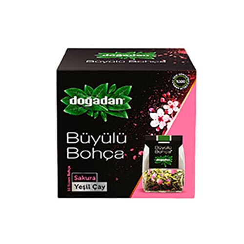Doğadan Büyülü Bohça Sakura Yeşil Çay