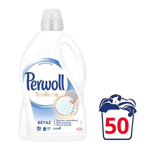 Perwoll Hassas Sıvı Çamaşır Deterjanı Beyaz 50 Yıkama