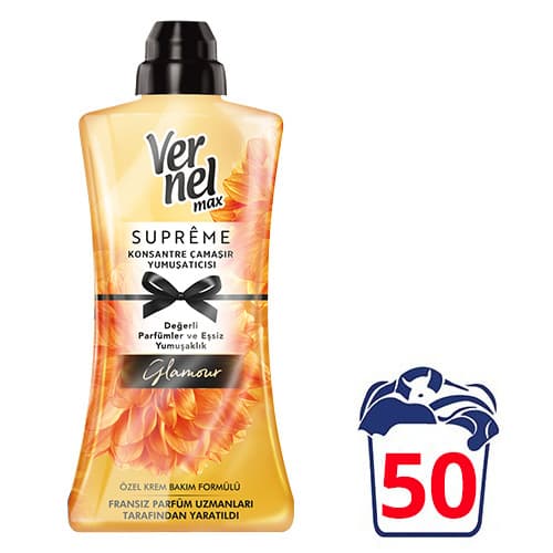 Vernel Max Supreme Konsantre Çamaşır Yumuşatıcı Glamour 50 Yıkama