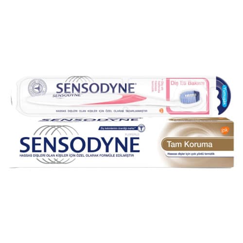 Sensodyne Tam Koruma Beyazlatıcı Diş Macunu & Diş Eti Bakımı Fırçası
