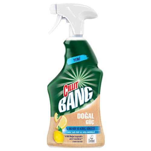 Cillit Bang %100 Doğal Güç Banyo Temizleyici Kir ve Kireç Sökücü Limonlu Sprey