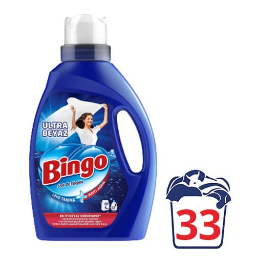 Bingo Sıvı Çamaşır Deterjanı Ultra Beyaz 33 Yıkama