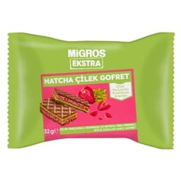 Migros Ekstra Çilekli Matchalı Gofret 32 G
