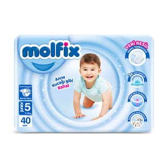 Molfix Avantajlı Paket 5 Beden Junior 11-18 Kg 40'lı