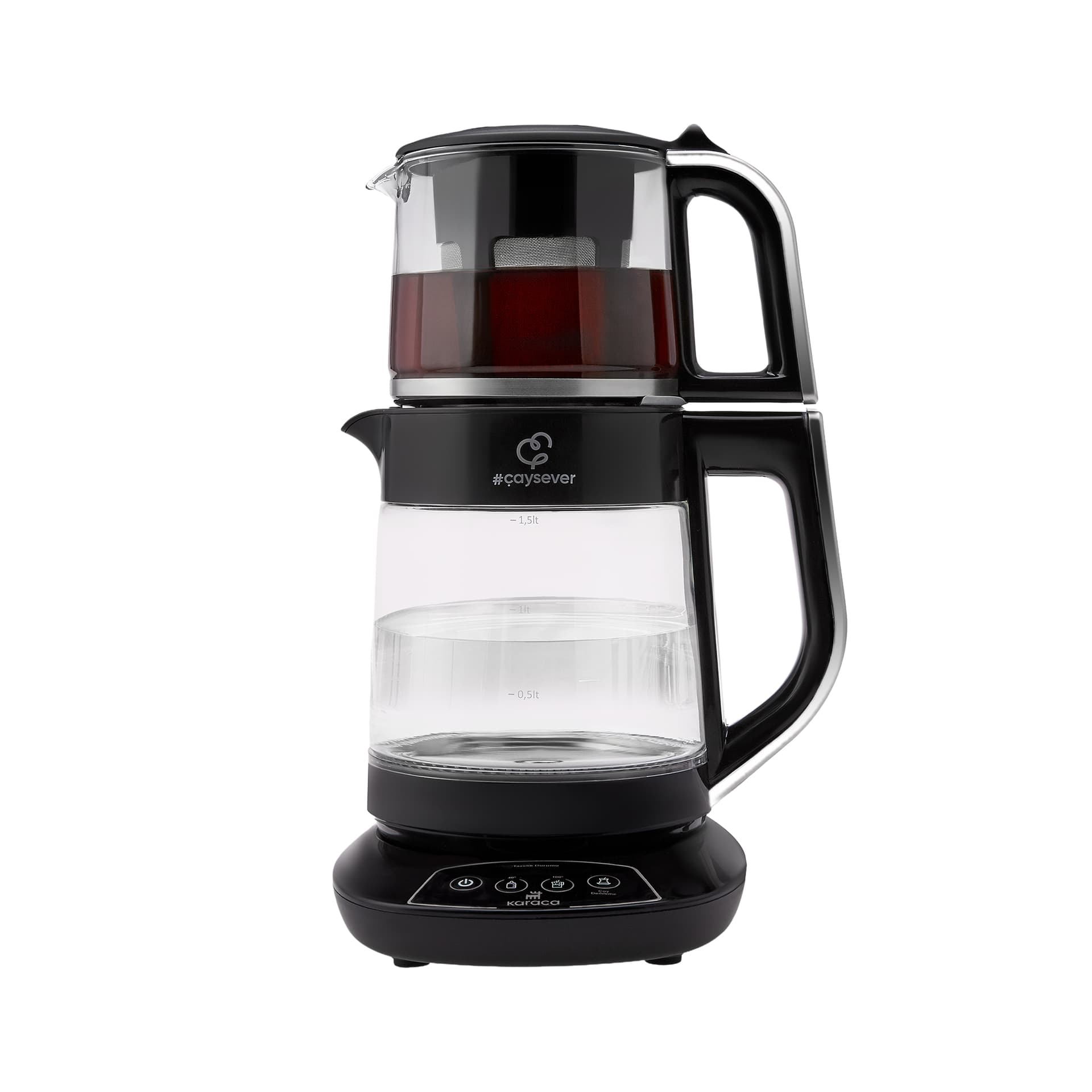 Karaca Çaysever 3in1 Cam Çay Makinesi Chrome