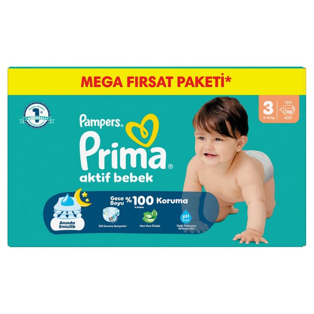 Prima Aktif Bebek Mega Fırsat Paketi 3 Beden