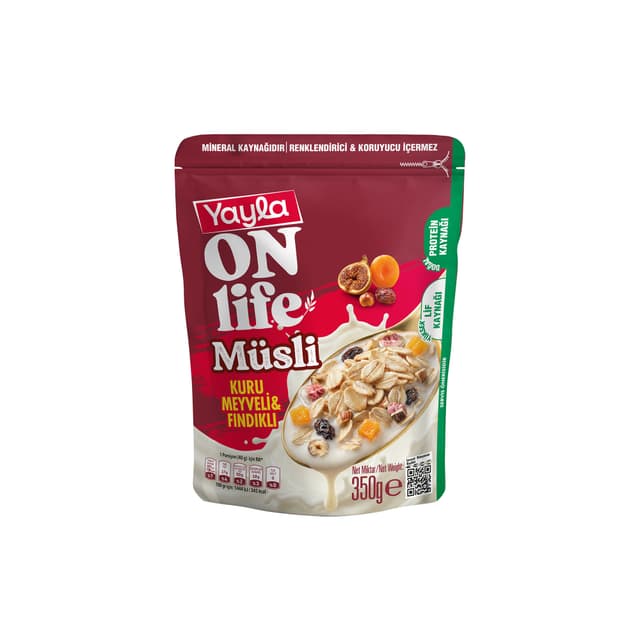 Yayla Onlife Kuru Meyveli Fındıklı Müsli