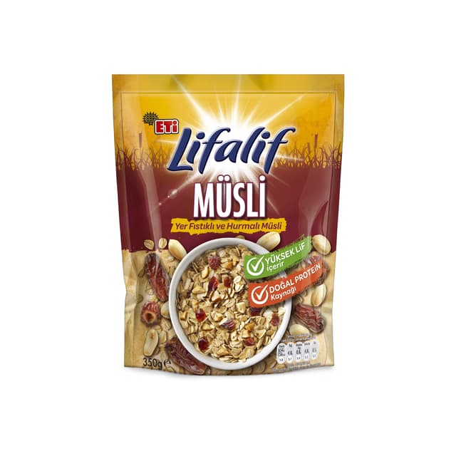 Eti Lifalif Yer Fıstıklı ve Hurmalı Müsli