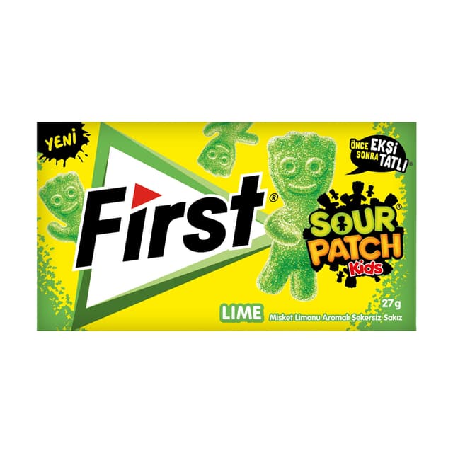 First Sour Patch Kids Misket Limonu Aromalı Şekersiz Sakız