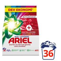 Ariel Toz Çamaşır Deterjanı Ekstra Hijyen Renkli 36 Yıkama