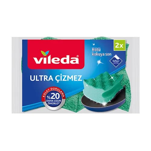 Vileda Çizmez Sünger Oluklu Eko Paket
