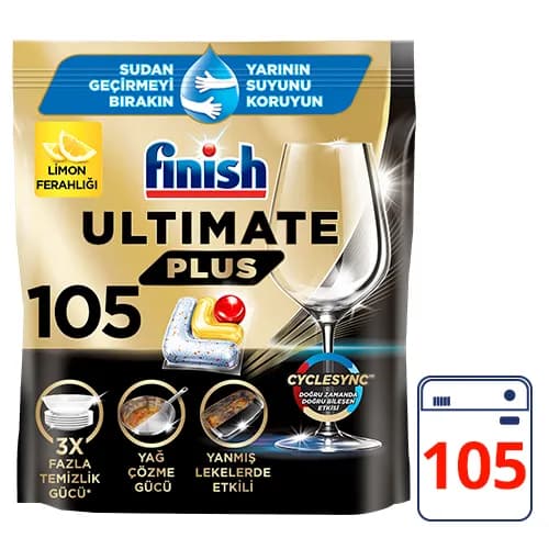 Finish Ultimate Plus Limonlu Bulaşık Makinesi Tableti