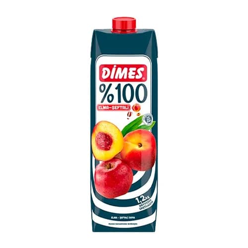 Dimes %100 Şeftali & Elma Suyu