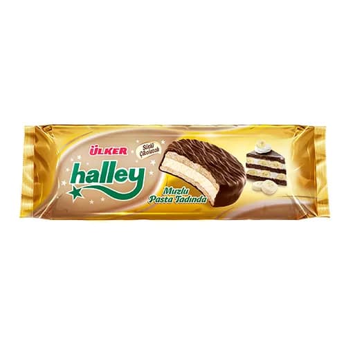 Ülker Halley Muzlu Pasta Tadında Sandviç Bisküvi