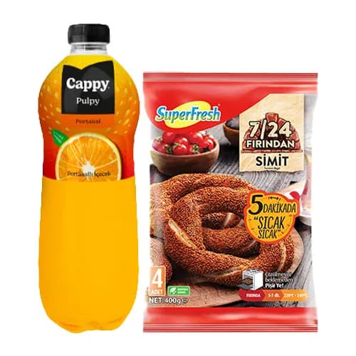 SuperFresh Dondurulmuş Simit & Cappy Pulpy