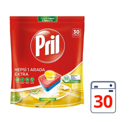 Pril Bulaşık Makinesi Deterjanı Tablet Hepsi 1 Arada Extra