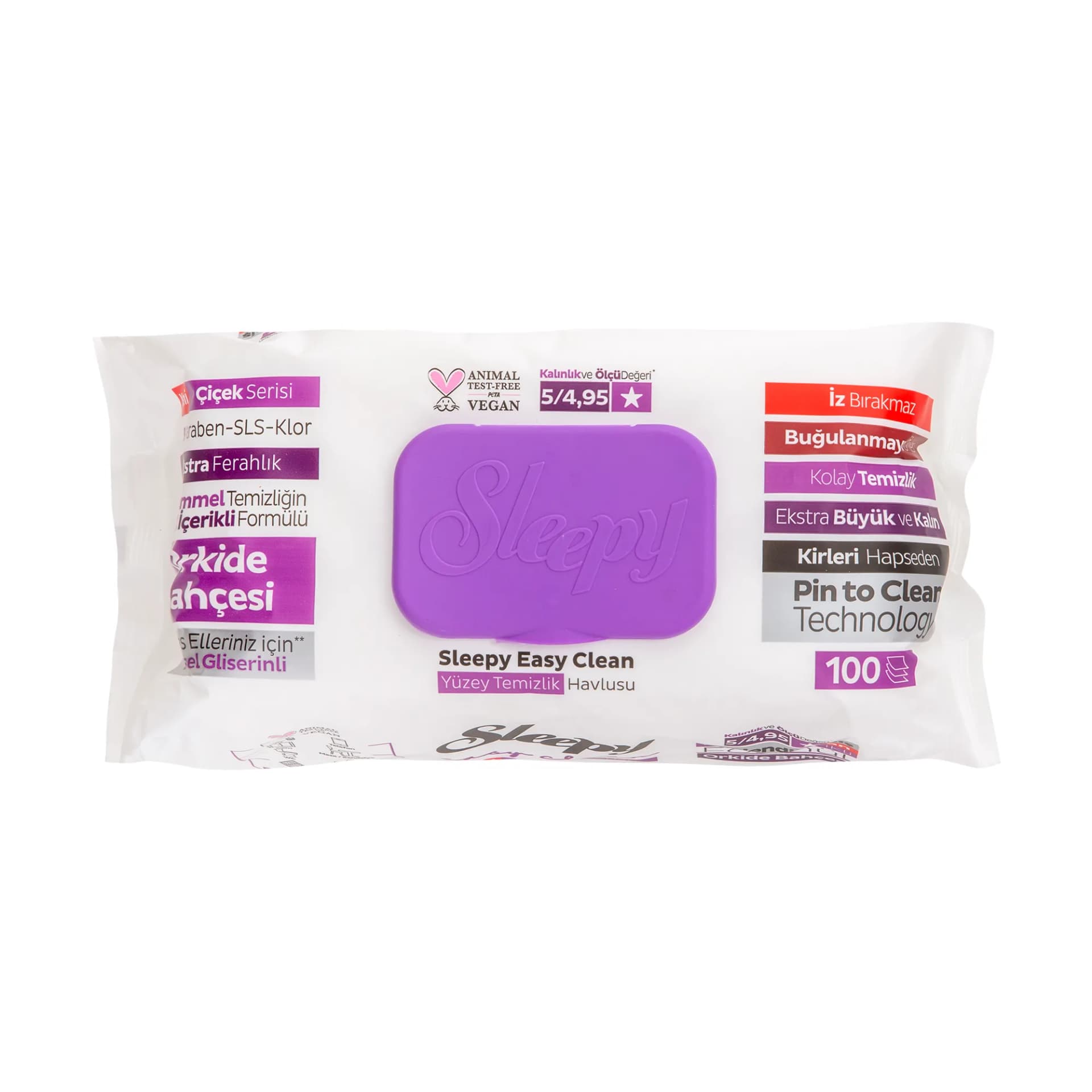 Sleepy Easy Clean Orkide Bahçesi Yüzey Temizlik Havlusu