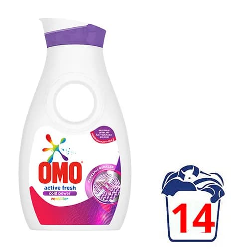 Omo Sıvı Deterjanı Cold Power Renkliler 14 Yıkama