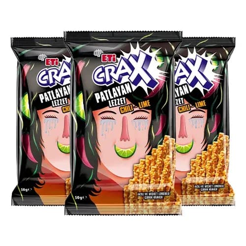Eti Crax Patlayan Lezzet Chili-Lime Çubuk Kraker