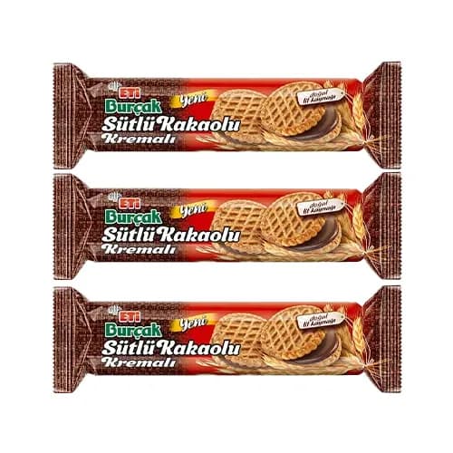 Eti Burçak Sütlü Kakao Kremalı Yulaflı Bisküvi