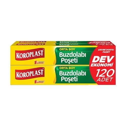 Koroplast 3+1 Dev Ekonomi Buzdolabı Poşeti Orta Boy