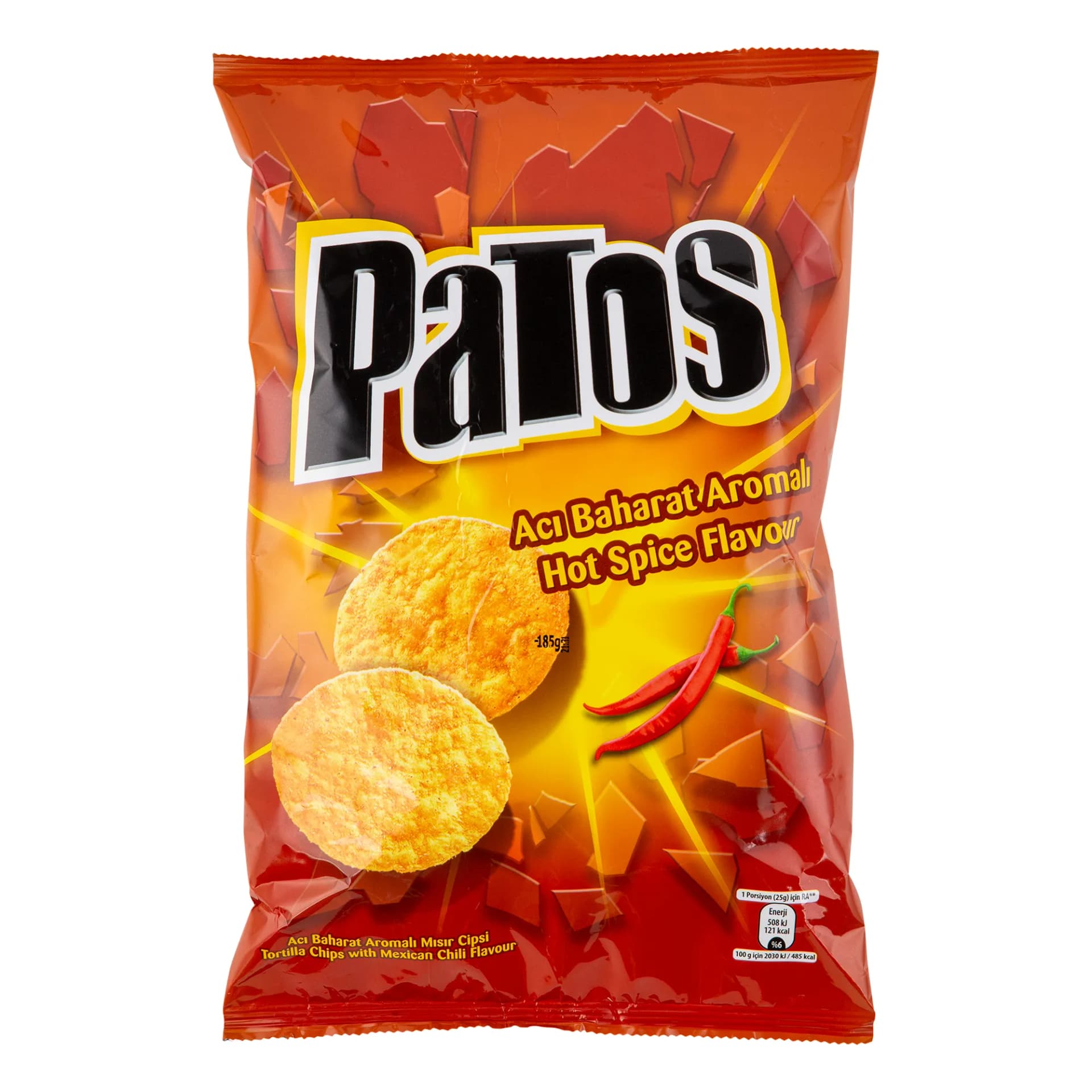 Patos Acı Baharatlı Cips Parti Boy