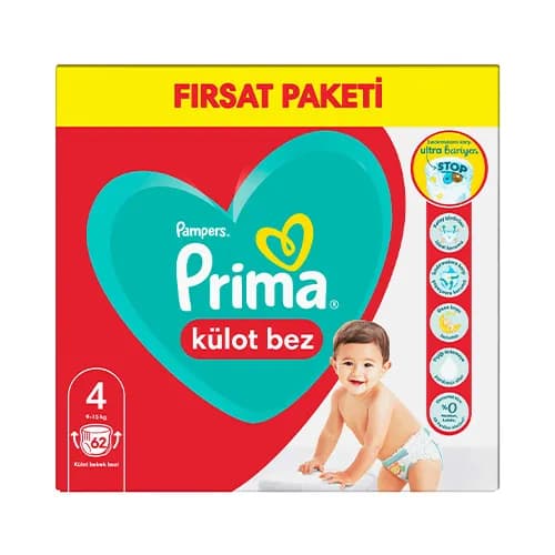 Prima Külot Bebek Bezi 4 Beden Maxi Fırsat Paketi