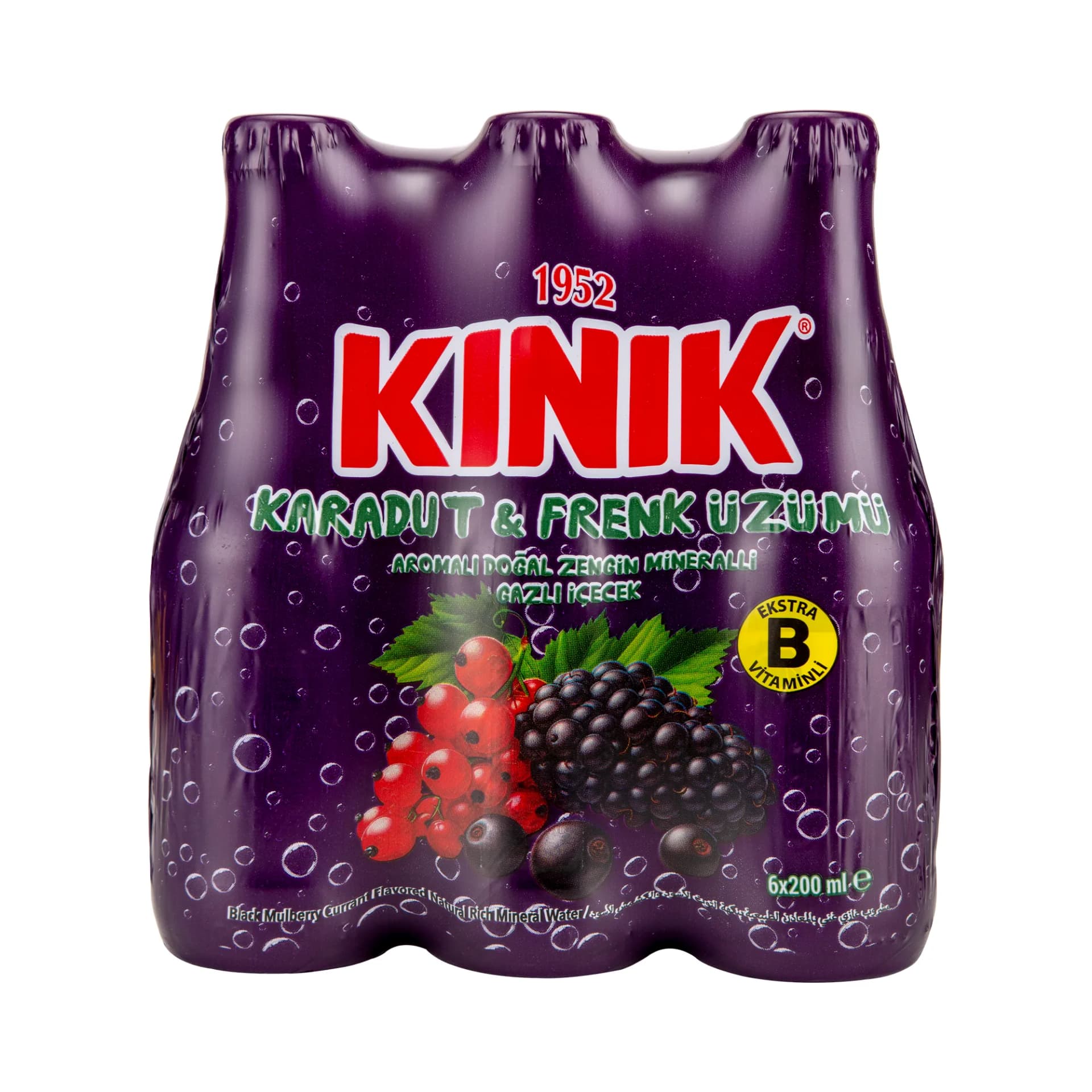 Kınık Extra B Vitaminli Karadut & Frenk Üzümü Aromalı Maden Suyu
