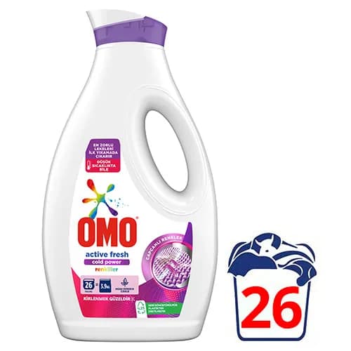 Omo Sıvı Deterjan Active Fresh Cold Power Renkliler 26 Yıkama
