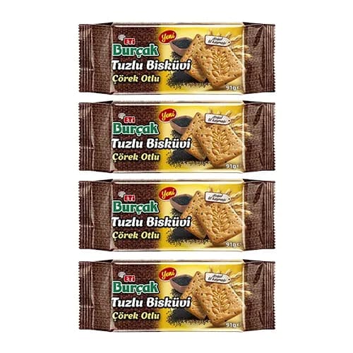 Eti Burçak Tuzlu Çörek Otlu Bisküvi