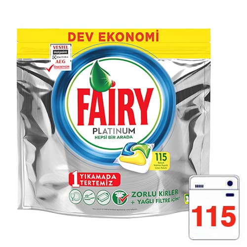 Fairy Platinum Bulaşık Makinesi Deterjanı Kapsülü Limon Kokulu