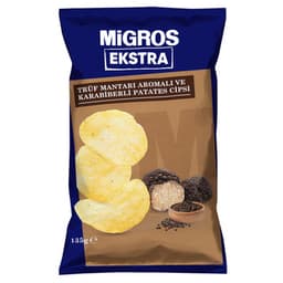 Migros Ekstra Trüf Mantarı Aromalı ve Karabiberli Patates Cipsi 135 G