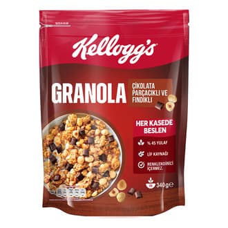 Kellogg's Çikolata Parçacıklı & Fındıklı Granola 340 G